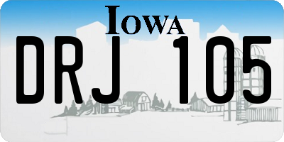 IA license plate DRJ105