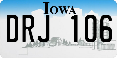 IA license plate DRJ106