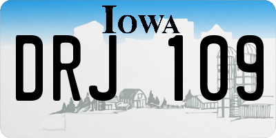 IA license plate DRJ109
