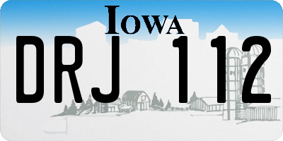 IA license plate DRJ112