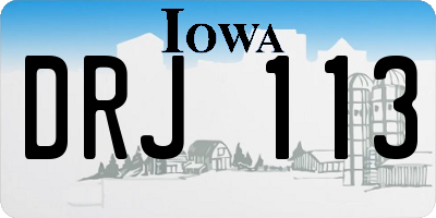 IA license plate DRJ113