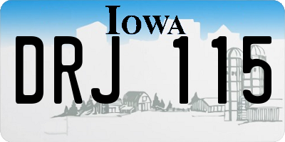 IA license plate DRJ115
