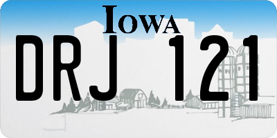 IA license plate DRJ121