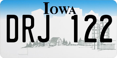 IA license plate DRJ122