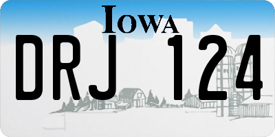 IA license plate DRJ124