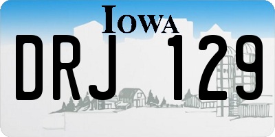 IA license plate DRJ129