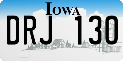 IA license plate DRJ130