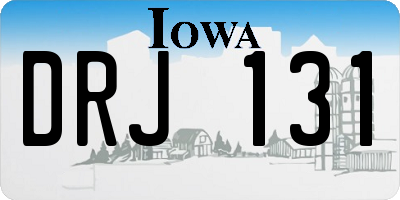 IA license plate DRJ131