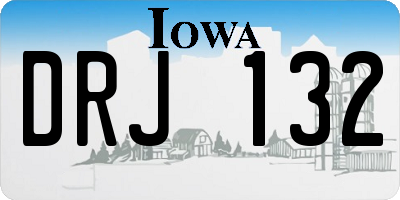 IA license plate DRJ132