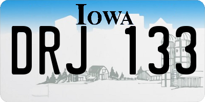IA license plate DRJ133