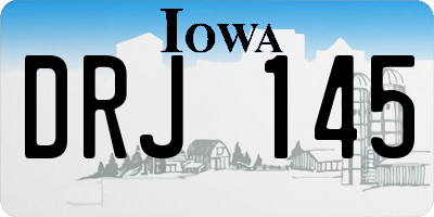 IA license plate DRJ145