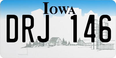 IA license plate DRJ146