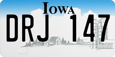 IA license plate DRJ147