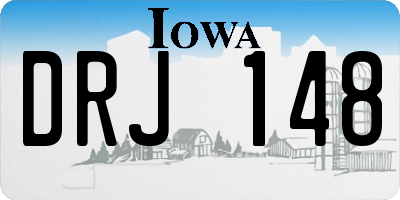 IA license plate DRJ148