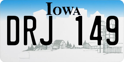 IA license plate DRJ149