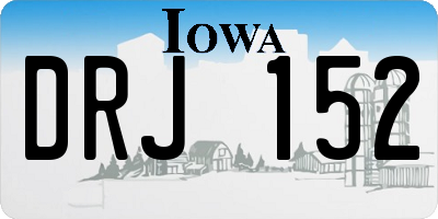 IA license plate DRJ152