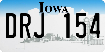 IA license plate DRJ154