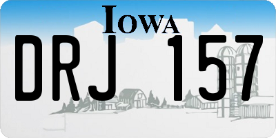 IA license plate DRJ157