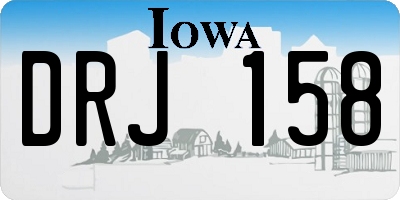IA license plate DRJ158