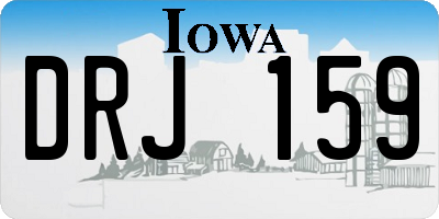 IA license plate DRJ159