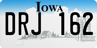 IA license plate DRJ162