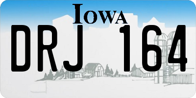 IA license plate DRJ164