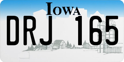 IA license plate DRJ165