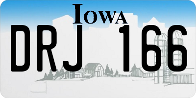 IA license plate DRJ166