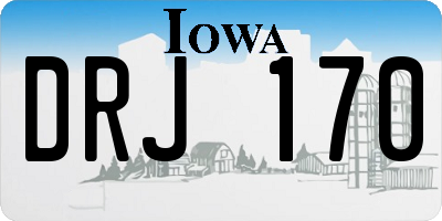 IA license plate DRJ170