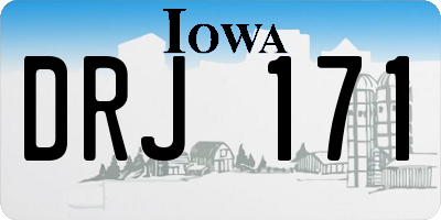 IA license plate DRJ171