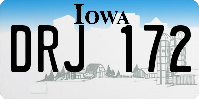 IA license plate DRJ172