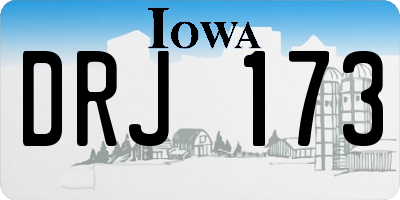 IA license plate DRJ173