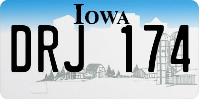 IA license plate DRJ174