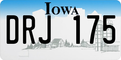IA license plate DRJ175
