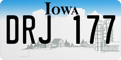 IA license plate DRJ177