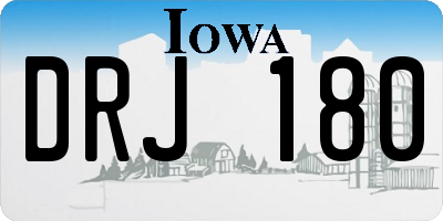 IA license plate DRJ180