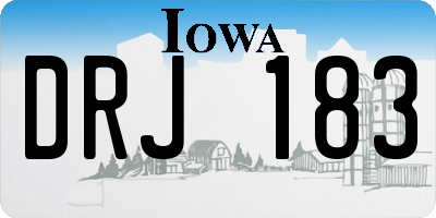 IA license plate DRJ183