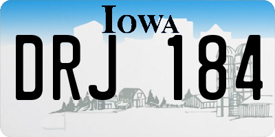 IA license plate DRJ184