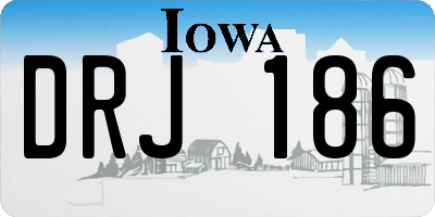 IA license plate DRJ186