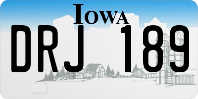 IA license plate DRJ189