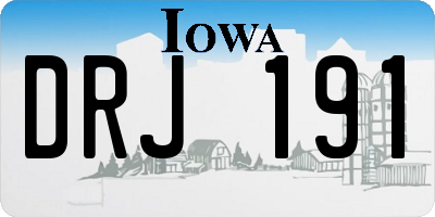IA license plate DRJ191