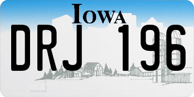 IA license plate DRJ196
