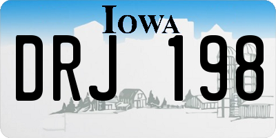 IA license plate DRJ198