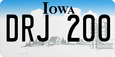 IA license plate DRJ200