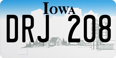 IA license plate DRJ208