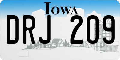 IA license plate DRJ209