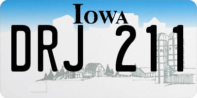 IA license plate DRJ211