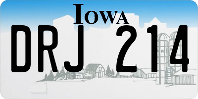 IA license plate DRJ214