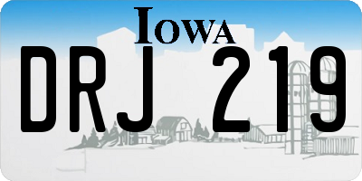 IA license plate DRJ219