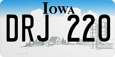 IA license plate DRJ220